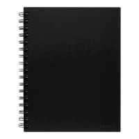 Spiral Notebook A5 Hard Cover Black 200 pg
